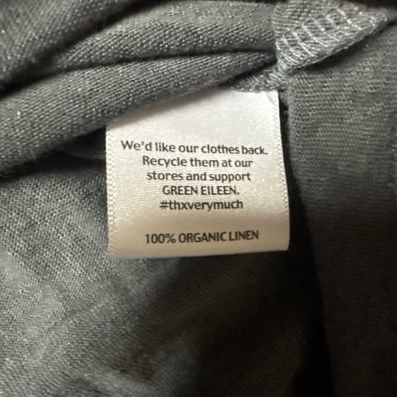 EILEEN FISHER $118 Metallic Sheen 100% Organic Linen Tank Top Size Xs - Picture 5 of 6